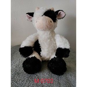 Aurora World Tubbie Wubbie Plush Cow 12" Stuffed Animal Farm Zoo Black White Toy